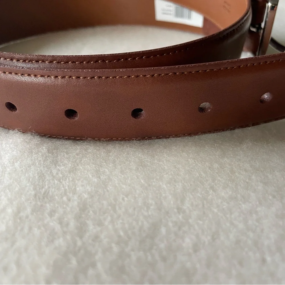 NORDSTROM WALNUT CALF LEATHER BELT 44
